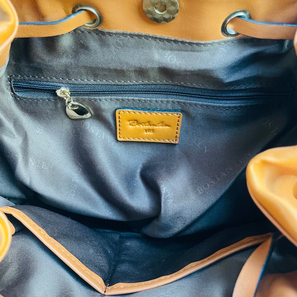 Bostanten Leather Bucket Bag Drawstring Shoulder Hobo Handbag Purse - Picture 7 of 7